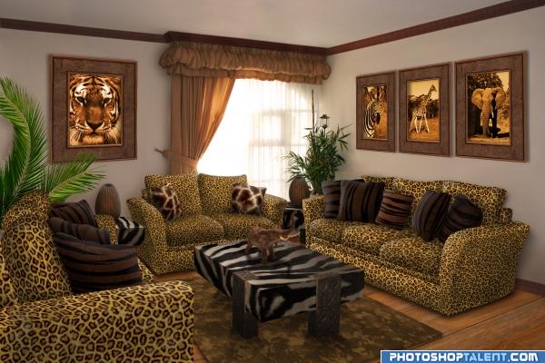 Creation of Safari Living Room: Final Result